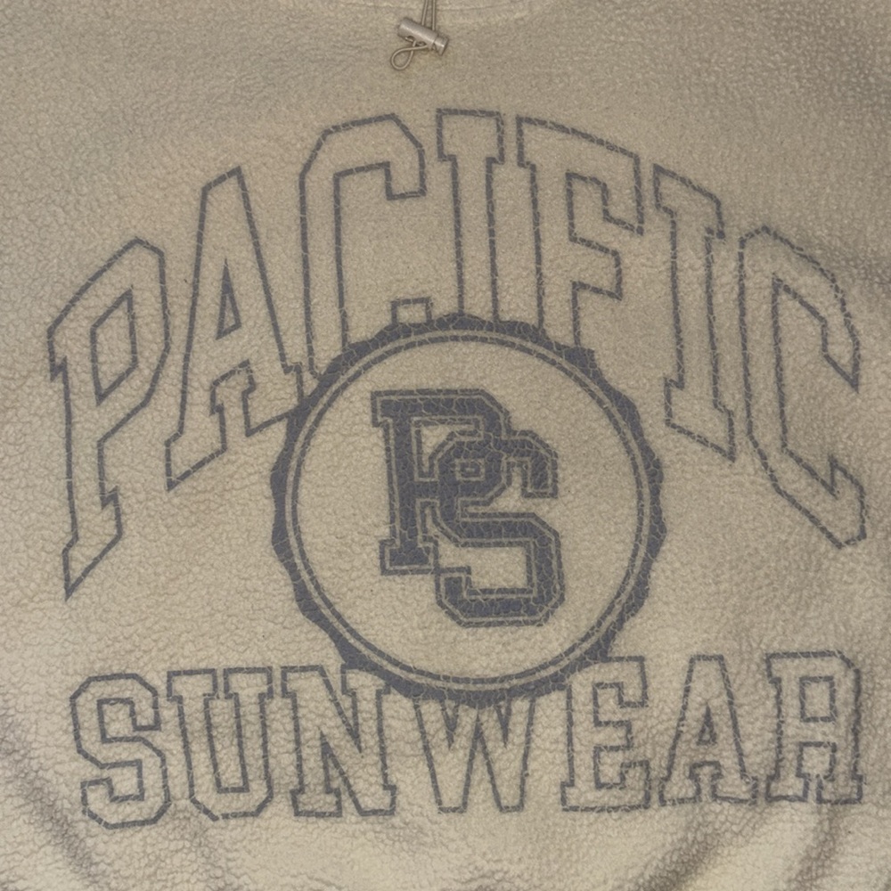 PacSun Pacific Sunwear Cropped Oversized Pullover Fleece, Size M - Picture 3 of 15